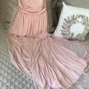 David’s Bridal Beautiful Pink Bridesmaids dress.